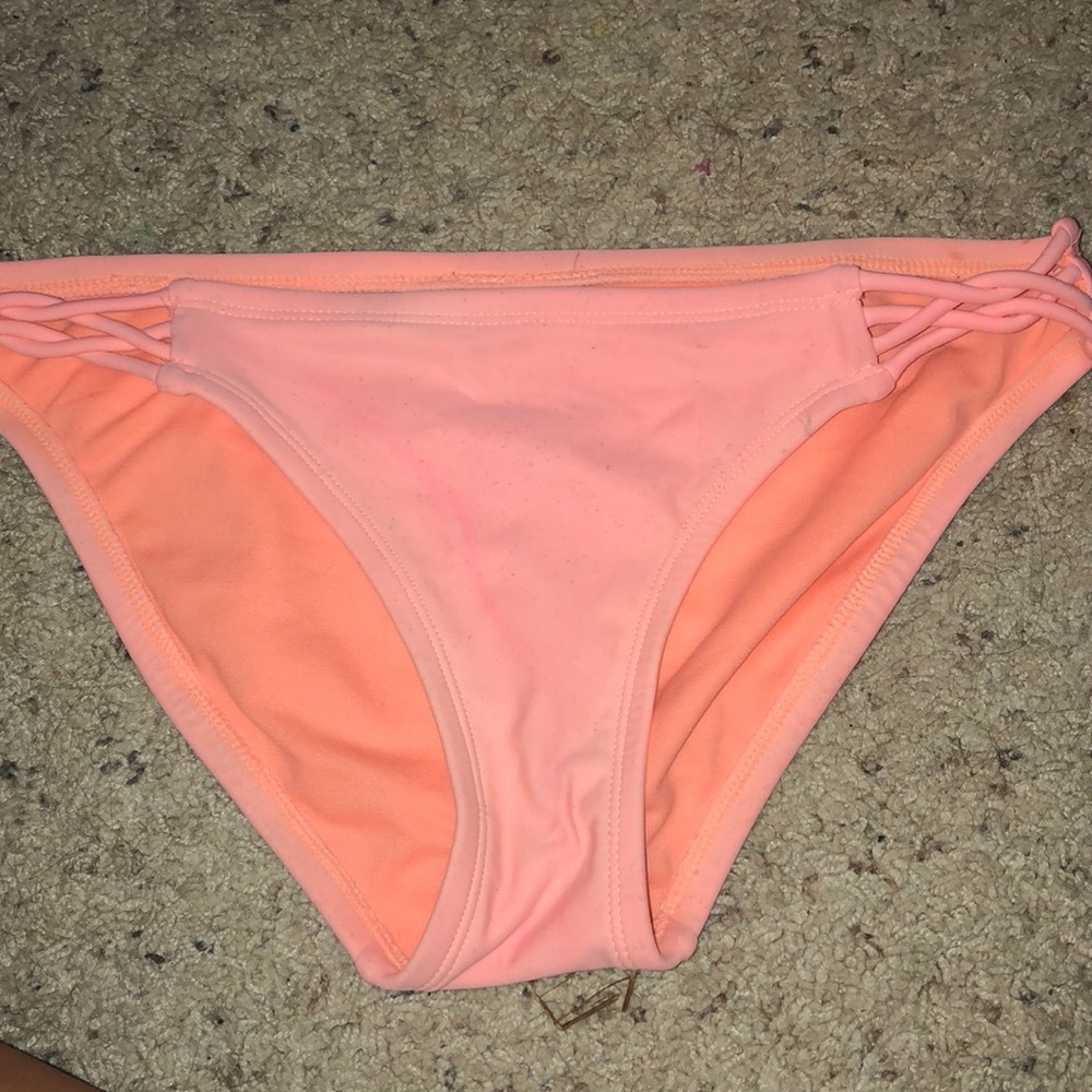 Coral Twisty Bikini bottoms